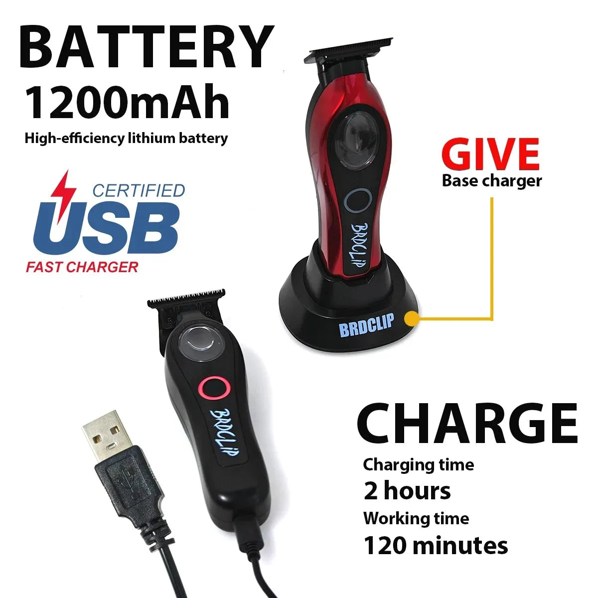 Tondeuse à cheveux électrique professionnelle, moteur sans balais, 7200 tr/min, rasoir électrique 7200 tr/min, 7500 tr/min, ensemble de machines de salon de coiffure