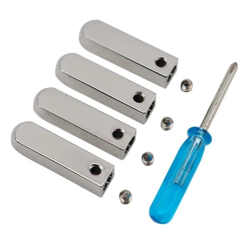 Bricolage métal Aglets 4 pièces/ensemble Sneaker Shoestring casquettes conseils pour lacets remplacement miroir or argent luxe bande extrémités bornes