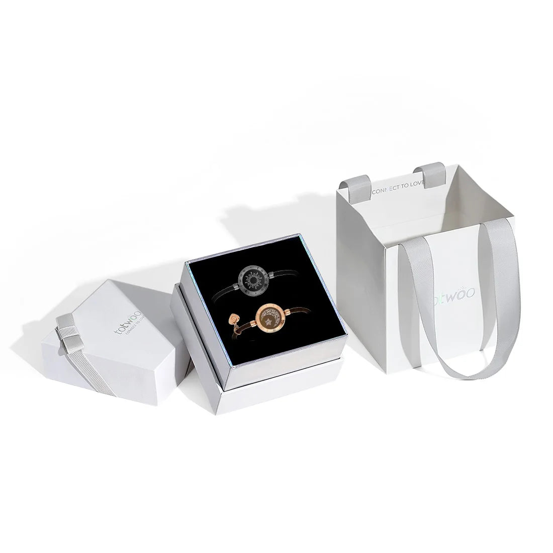 Totwoo cadeau de Couple romantique Bracelets Bluetooth intelligents avec rappel de vibrations pour iOS Android longue Distance