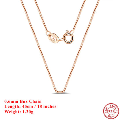 Effie Queen Chic 925 en argent Sterling chaîne de base ras du cou Simple collier bijoux exquis pour hommes et femmes tenue décontractée SC07
