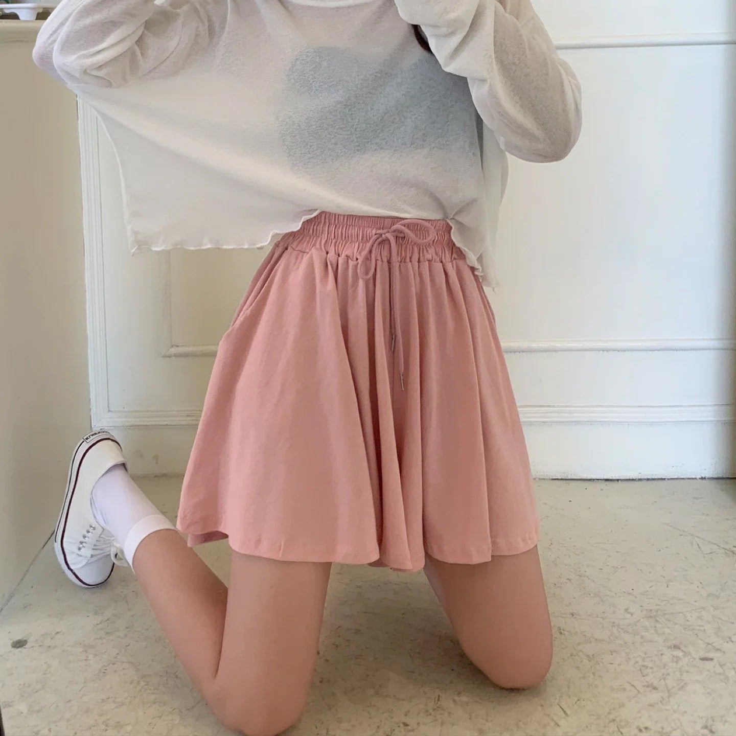Short OL taille haute pour femme, vêtement d'extérieur, décontracté, mignon, sexy, à la mode, nouvelle collection printemps été 2021, Vy1523