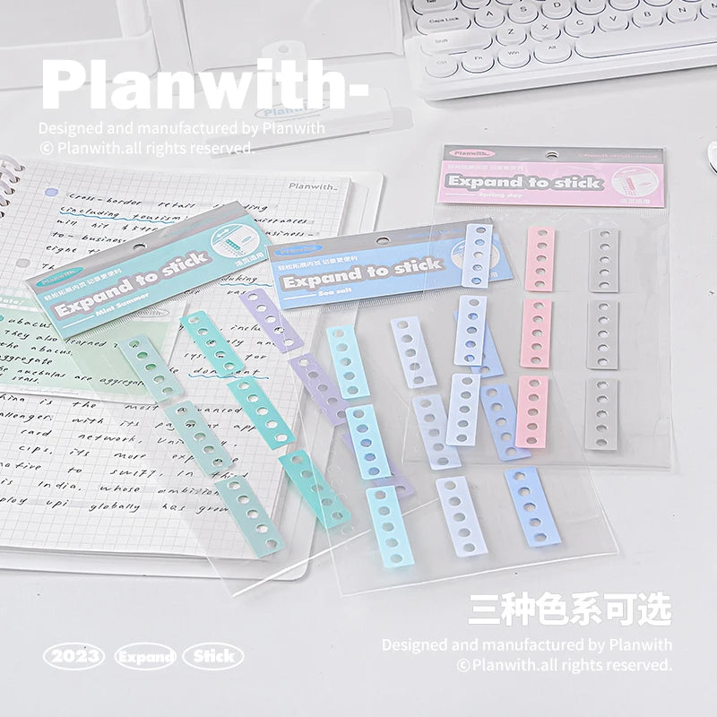 Autocollants en papier auto-adhésif, perforateur, auto-adhésif, pour cuir chevelu, 2 feuilles/18 pièces