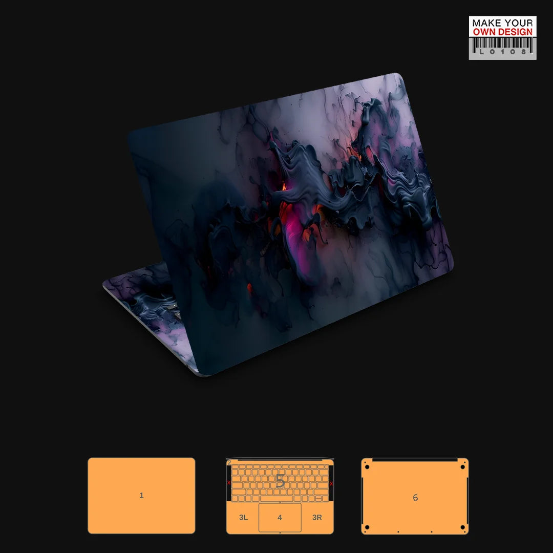 Autocollant de peau coloré pour Macbook Pro 14 2021 2023 2024, protecteur d'écran de peau entièrement dérivé