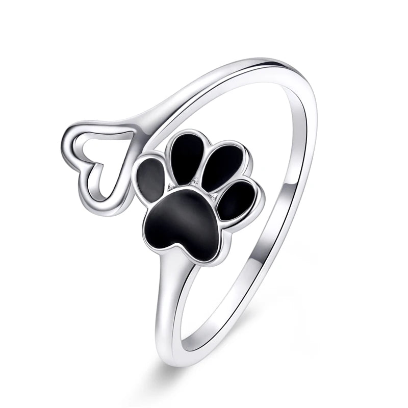 WOSTU-Bagues ajustables en argent regardé 925 pour femme, bijoux originaux empilables, taille ouverte