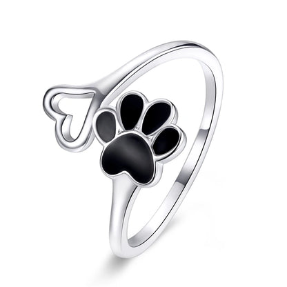WOSTU-Bagues ajustables en argent regardé 925 pour femme, bijoux originaux empilables, taille ouverte