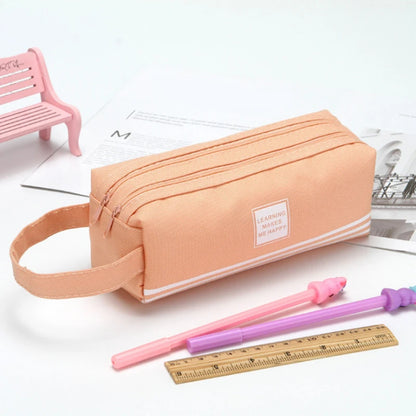 Sac à crayons en toile de grande capacité,