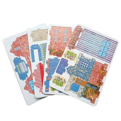 Modèle de Construction de château de dessin animé, carte en papier 3D, Puzzle, jouets pour enfants, jouets éducatifs d'intérêt faits à la main