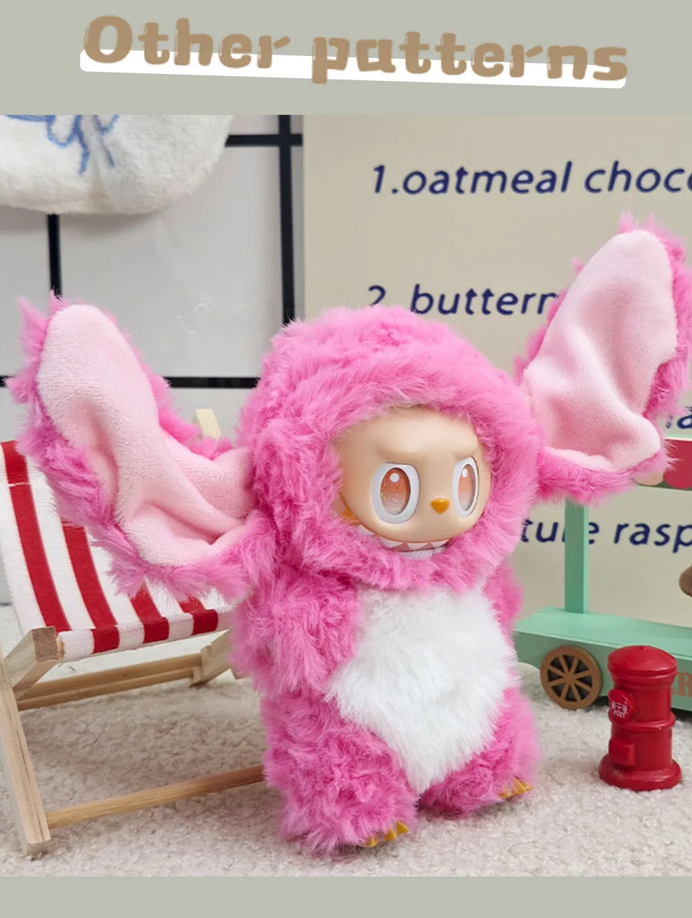 Nouveau pour Labubu tissu transfiguration Kawaii chat 17 cm Velcro poupée mignon habiller peluche jouet vêtements fille cadeau