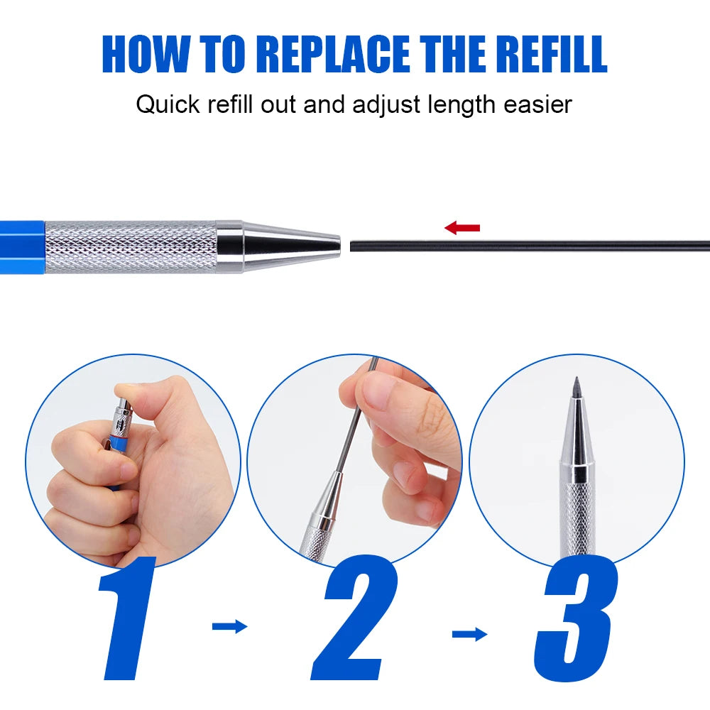 Nouveau crayon mécanique en métal multicolore,