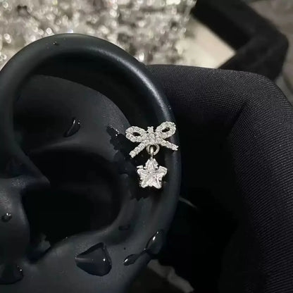 Boucles d'oreilles en argent pour femmes, 1 pièce, griffe d'os de chien en acier inoxydable 316L,