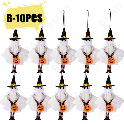Pendentif décoratif suspendu pour Halloween, citrouille, chat noir, fantôme, crâne, ornement pour fête, jour des morts, décoration d'halloween pour la maison