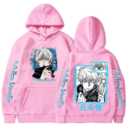 Jujutsu Kaisen Anime vêtements Satoru Gojo imprimer à capuche hommes sweat à capuche pour femme répandu Streetwear Harajuku Manga unisexe sweat