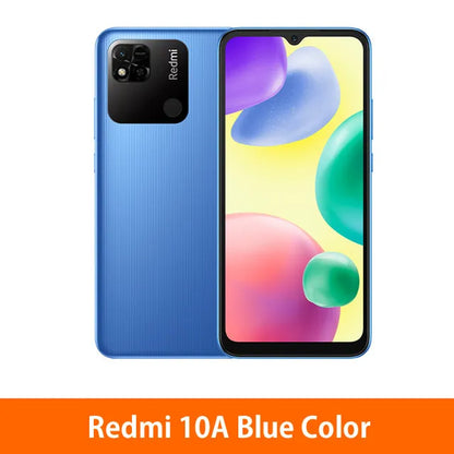 Original Xiaomi Redmi 9A/10A micrologiciel mondial  4GB + 64GB/128GB débloqué Xiaomi téléphone intelligent étui gratuit Film de verre cellulaire