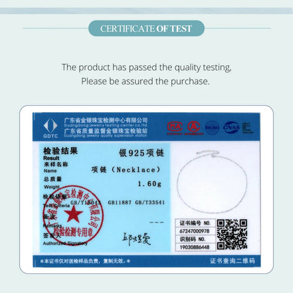 BAMOER classique basique o-chaîne 100% 925 argent Sterling fermoir mousqueton réglable collier boîte chaîne bijoux de mode pour les femmes