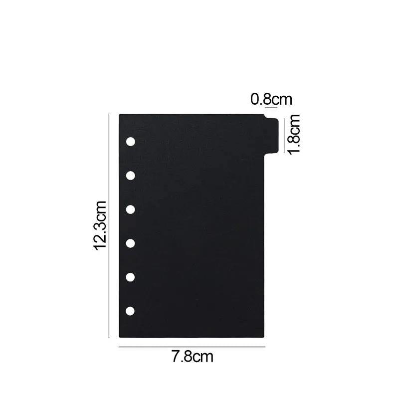 onglets de reliure détachables, Clips colorés A7, 6 pièces