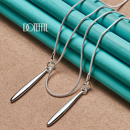 DOTEFFIL – collier chaîne serpent à Double feuille en argent Sterling 925 pour femmes, bijoux de fête de fiançailles et de mariage