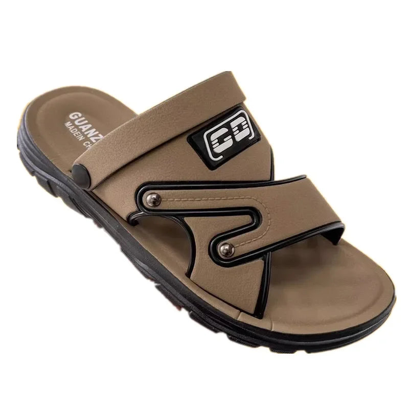 Simple confort hommes pantoufles semelle souple polyvalent hommes chaussure 2025 été confort hommes sandales à semelles épaisses anti-dérapant hommes chaussures décontractées