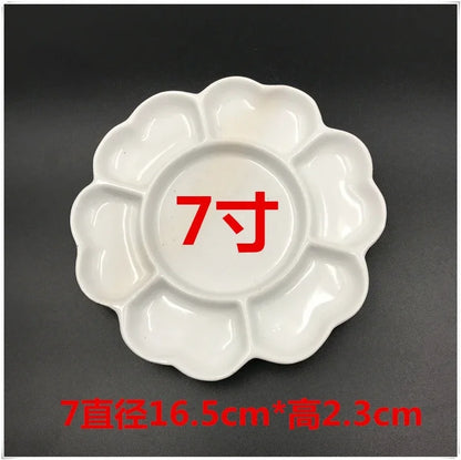 Jingdezhen – Palette en céramique fleur de prunier, plateau de peinture à l'aquarelle, Gouache, fournitures professionnelles de niveau d'artiste, multi-spécifications