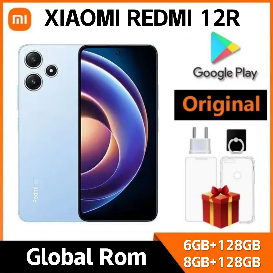 Xiaomi – téléphone intelligent Redmi Note 12R, 50mp, Android, 6.79 pouces, MediaTek, dimension 8200 Ultra, 140Hz, 5000mAh, 5G, Original