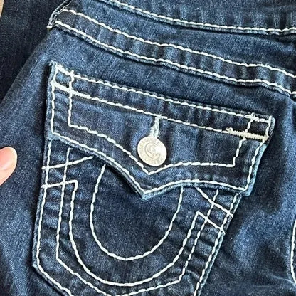 Y2k Denim pantalon Harajuku taille haute jambe large jean bleu bouddha brodé jean droit décontracté haute rue femmes vêtements