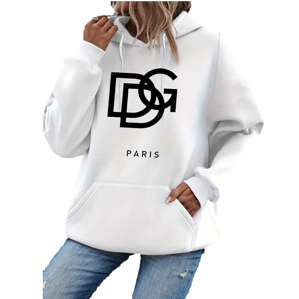 Sweat à capuche imprimé pour femmes, vêtements décontractés, mode, manches longues, pull à capuche, personnalité