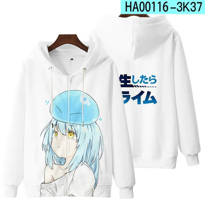 Sweats à capuche Anime Rimuru Tempest pour hommes et femmes, sweat à manches longues, vêtements Streetwear, costume Cosplay