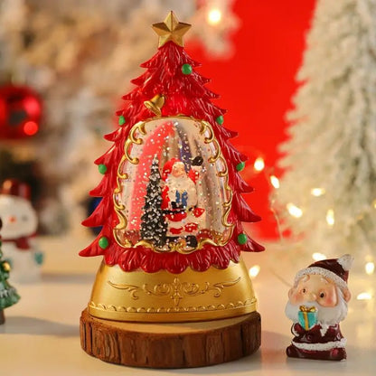 Les veilleuses lumineuses de Noël décèrent le bureau avec des flocons de neige et des lanternes à vent de Noël créant une atmosphère festive