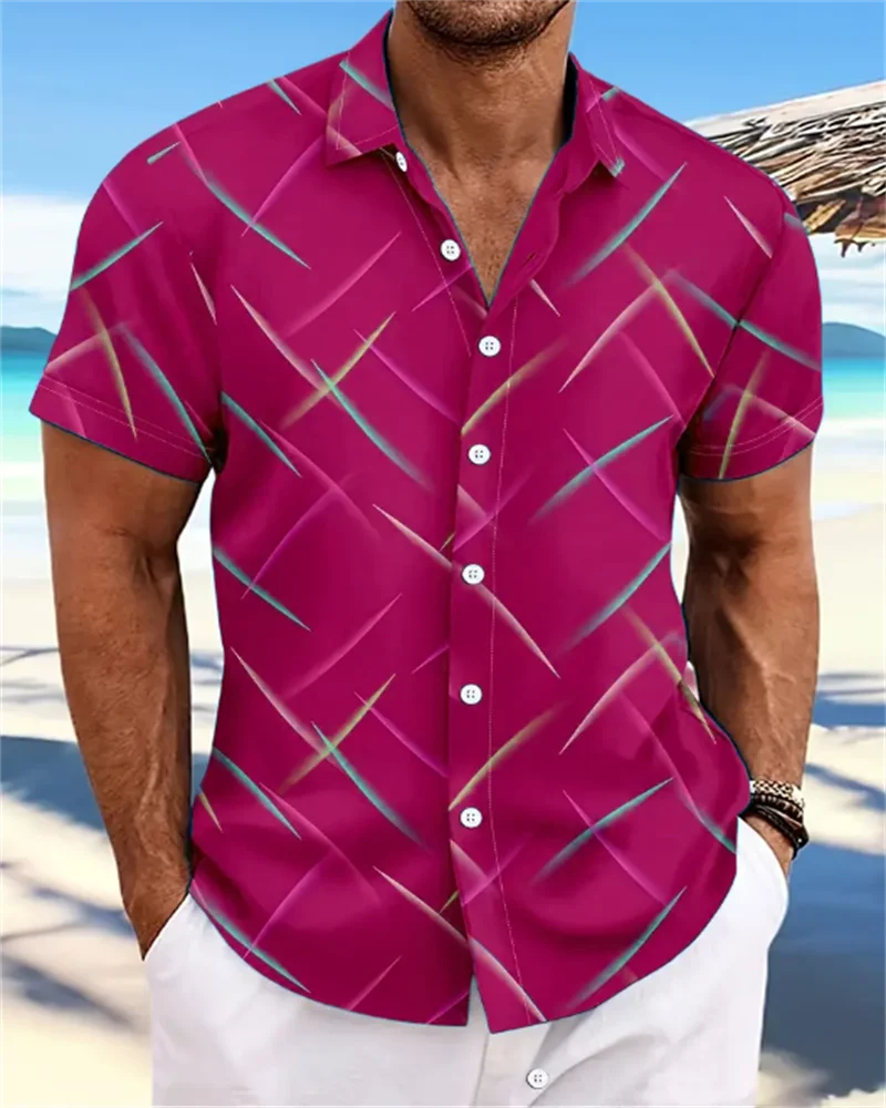 Chemise hawaïenne d'été pour hommes, vêtements d'extérieur, chemise à manches courtes douce et confortable, Extra Large, taille XS-5XL