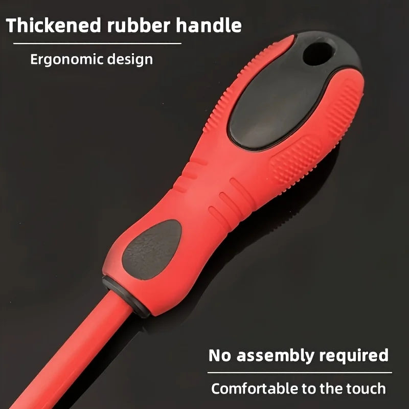 Tournevis à têtes droites croisées, poignées ergonomiques en caoutchouc, magnétiques, aucun assemblage requis, entretien quotidien à domicile, 6 pièces