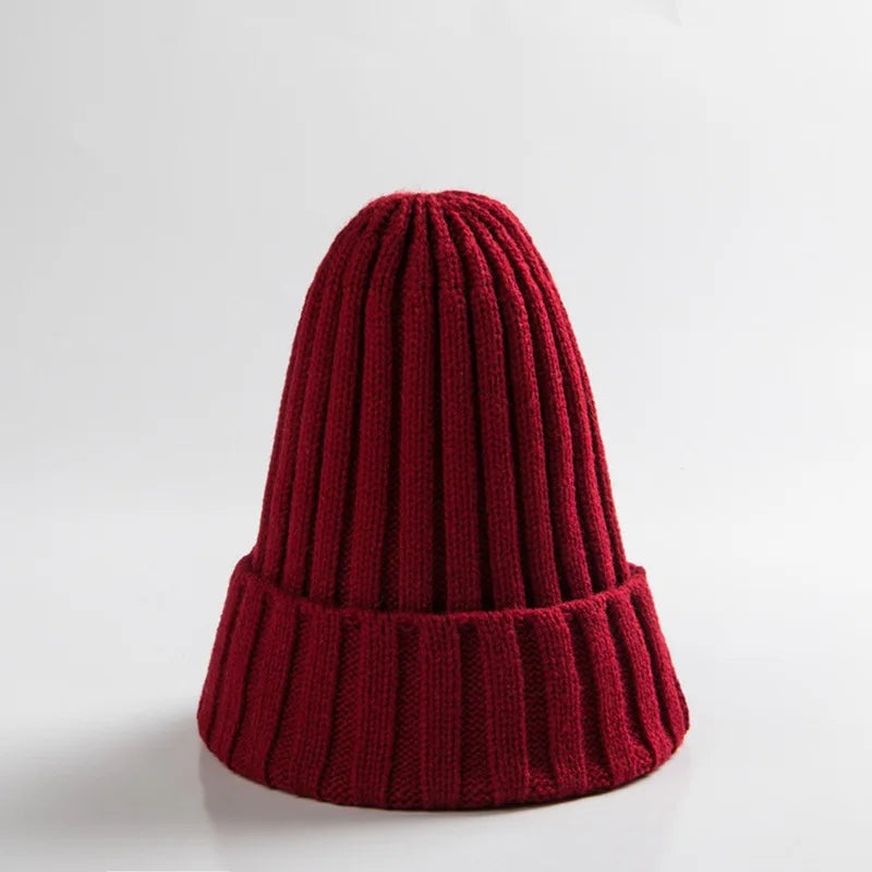 Chapeau de bébé brodé d'ours de dessin animé coréen, doux et chaud pour enfants garçons et filles, Bonnet d'hiver tricoté pour enfants