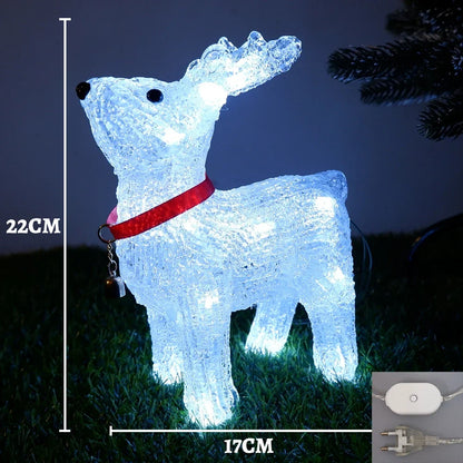 Bonhommes de neige du père noël, élan, ornement lumineux, décoration du jour de noël, éclairage de vacances, cadeaux pour enfants, cadeau du nouvel an, lumière Led de noël
