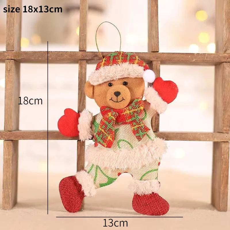 Décorations d'arbre de noël pour nouvel an 2022, poupées mignonnes, pendentif, décoration de maison, ornements d'arbre de noël, cadeau de noël, 2021