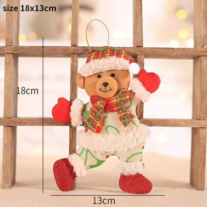 Décorations d'arbre de noël pour nouvel an 2022, poupées mignonnes, pendentif, décoration de maison, ornements d'arbre de noël, cadeau de noël, 2021