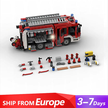 1019 pièces MOC- 137461   Ville camion de pompier Ambulance FDNY-New York-tour 21 bloc de construction modèle assemblage Collection garçon jouet cadeau