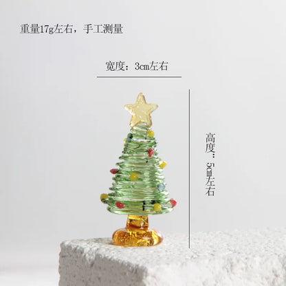 Verre de cristal arbre de noël Festival cadeau artisanat verre enveloppé soie Roon décoration arbre de noël ornement