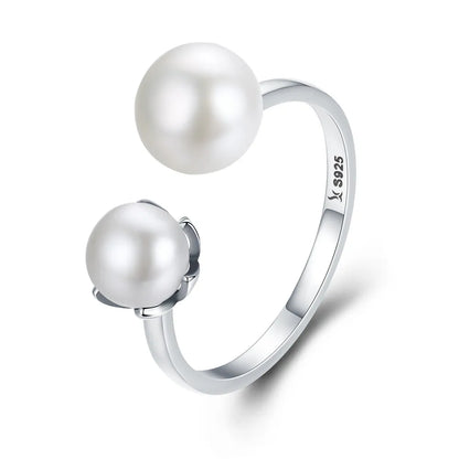WOSTU-Bagues ajustables en argent regardé 925 pour femme, bijoux originaux empilables, taille ouverte