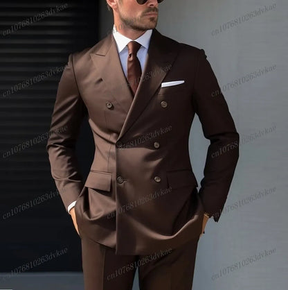 Nouveau Orange mode affaires hommes costume marié Groomsman fête de mariage bal mâle Occasion formelle Tuxedos 2 pièces ensemble Blazer pantalon