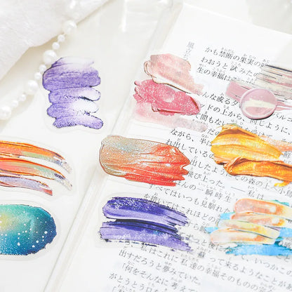 Mr. Paper, 30 pièces, paquet d'autocollants sur le thème de la Palette de couleurs de peinture à l'huile,