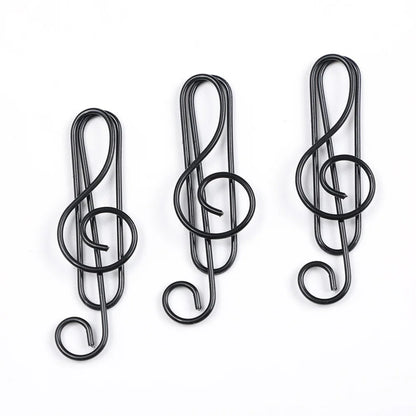20 pièces pinces à papier de musique créative Notes de musique pinces de support de trombone signet bureau école papeterie étudiants cadeau