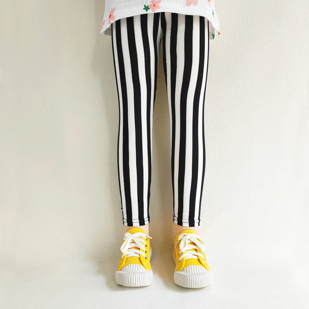 Leggings doux pour filles, pantalons pour enfants, imprimé de fleurs, slim, élastique, crayon