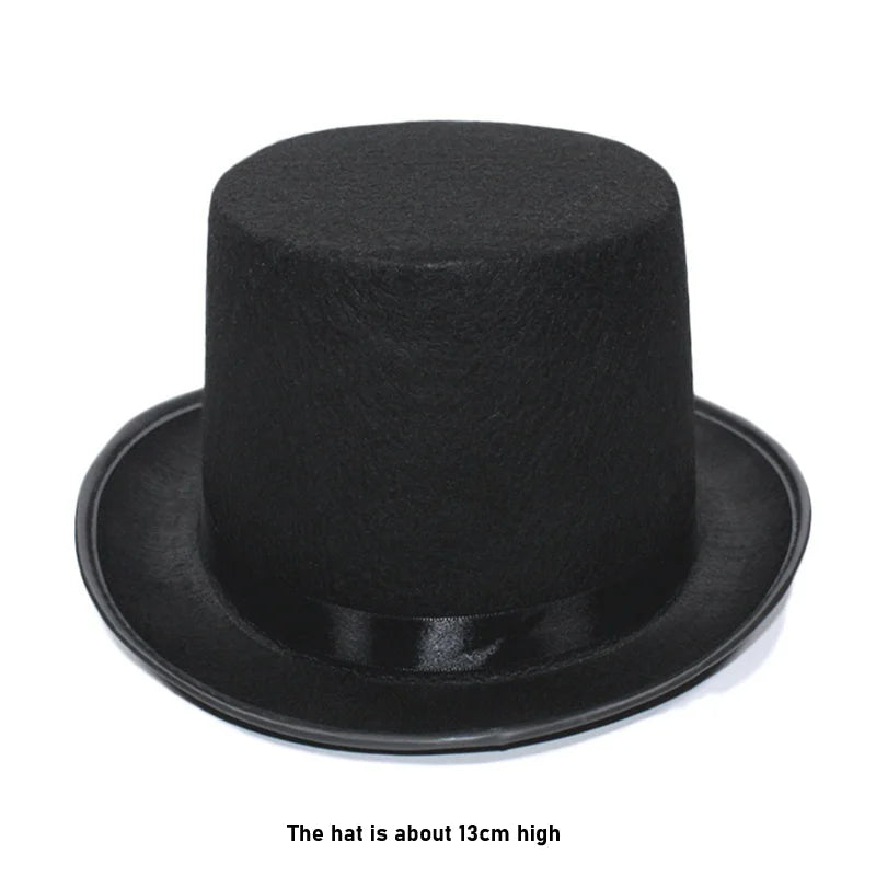 Cosplay d'Halloween : un costume de spectacle sur scène médiéval avec un coupe-vent fendu, un chapeau et un sceptre pour un banquet de palais