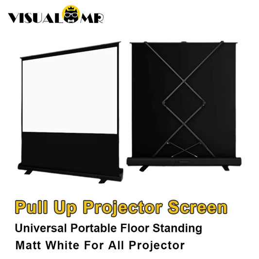 Portable Projector Screen with Stand, 60-120 Inch Projection, 16:9 Screen, 4K, 8K Display for Home Theater, Outdoor Camping, Office