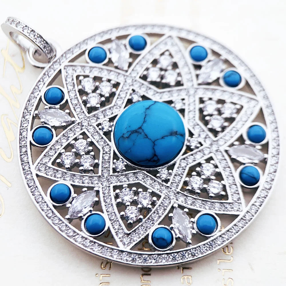 Pendentif bleu ornement flambant neuf mode Glam bijoux Europe 925 en argent Sterling accessoires âme cadeau pour les femmes