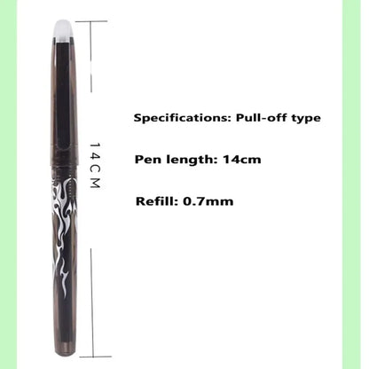 Ensemble de stylos Gel effaçables, neutre à séchage rapide, 0.7mm