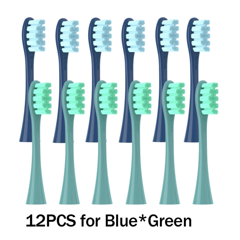 Têtes de brosse de remplacement, scellées sous vide, emballées, pour Oclean X PRO/ Z1/ F1/ One/ Air 2 /SE, buses de nettoyage en profondeur souples DuPont, 12 pièces