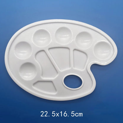 Palette de peinture plateau de peinture en plastique formes multiples tailles bureau école étudiant dessin fournitures d'art aquarelle peinture à l'huile ZYF