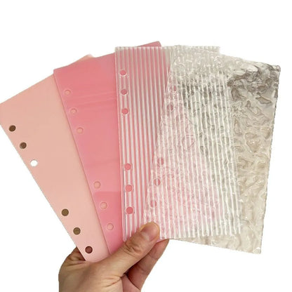 A6 eau ondulation ligne épaisse acrylique feuilles mobiles classeur couverture bricolage