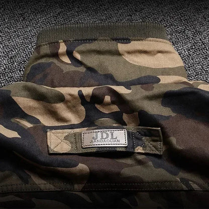 CamSolomon-Ensemble veste et pantalon cargo multi-poches pour homme, résistant à l'usure, coupe-vent, imbibé, entraînement en plein air, chasse, nouveau, 2 pièces