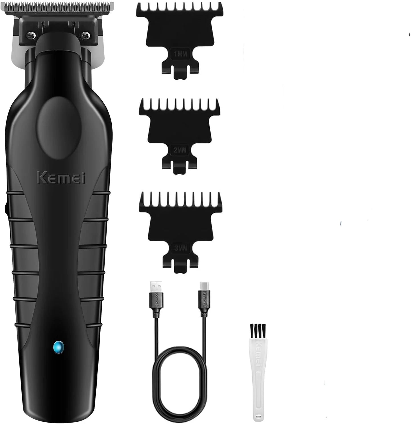 Kemei 2299 barbier zéro écart tondeuse professionnelle sans fil 0mm