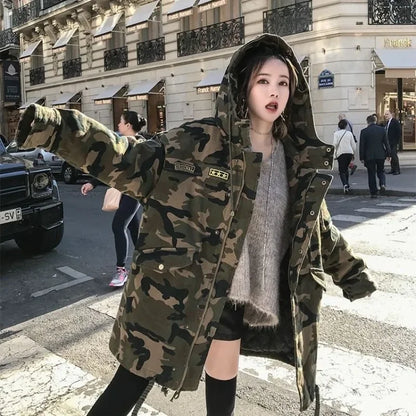 Parka de Camouflage en coton pour femmes, collection hiver 2023